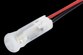 QS63XXW24 Indicator LED, 24 V DC, 6 mm, wired, white