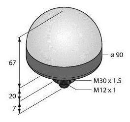 Lampa okrągła Turck K90LGYRPQ światło ciągłe