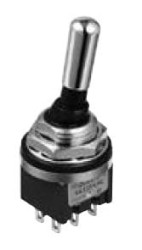 M2028WBG01 przełącznik dźwigniowy DPDT, (ON)-OFF-(ON)