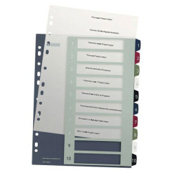 Leitz 1237-00-00 Style Index A4 1-10 Dividers Multicolour Polypropylene