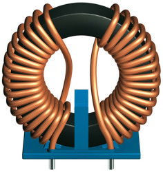 Dławik sieciowy 1,4 mH 16A Promieniowe ±30% Wtyczka PC 7.1mΩ Rdc rdzeń ferrytowy