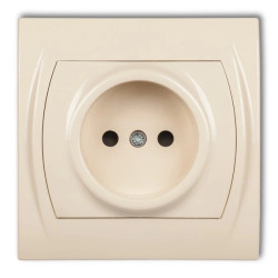 LOGO Gniazdo pojedyncze b/u beżowy 1LGP-1p