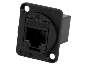 Łącznik FT RJ45 8p8c Kat 6 gniazdo z obu stron 19x24mm CP30222