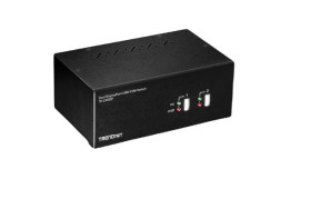 Przełącznik KVM 3.5 mm Jack TK-240DP, 2-portowy USB 2 4, Trendnet DVI
