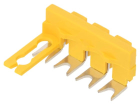 Mostek wtykowy SNK tory 4 żółty Szer 8mm Wys 24,6mm Entrelec 1SNK900654R0000 (SC-JB8-4)