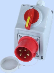 Zestaw z/o 0-1 wtyk 32A 3P+N+Z IP44 C32-18N 974021