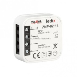Zasilacz imp. 14V DC 140mA 2W ZAMEL 1016 ledix