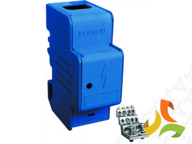 Blok rozdzielczy modułowy 1-biegunowy 1x70 mm2 TH35 niebieski ELP-LBR160An 84321003 SIMET