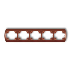 TREND Ramka pozioma pięciokrotna brĄzowy metalik 9RH-5