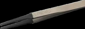 2ASASLT Precision tweezers, flat rounded tips, 123 mm