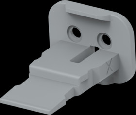 Interlock, 2 pole, straight, gray, W2SA-P012