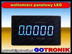 Woltomierz panelowy LED 0-33,000V dc
