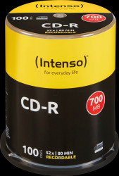 1001126 Intenso CD-R 700 MB/80 min, 100x, CakeBox