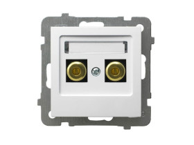 AS Gniazdo głośnikowe pojedyncze biały GGN-1G/m/00 OSPEL