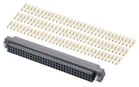 Gniazdo PCB 96 -pinowe 3 -rzędowe raster: 2mm typu płytka – płytka Proste Przewlekany