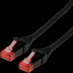 21152551 Patch cable Cat. 6 UTP, LSOH, black, 1 m