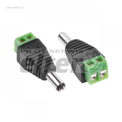 Wtyk zasilacza 2,1/5,5 z szybkozłączem przykręcany