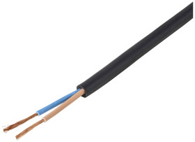 Przewód z gumowym płaszczem TRU COMPONENTS TC-11594928, 2 x 4 mm², Linka, Produkty w metrach bieżących, czarny