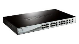 Switch D-Link PoE GigaBit, 24 porty GB, 24xPoE, 4xSFP, 64W, zarządzalny, 240VAC DES-1210-28P