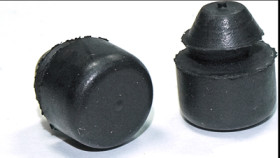 Enclosure feet, neoprene, (H) 15.5 mm, black, 02540044010