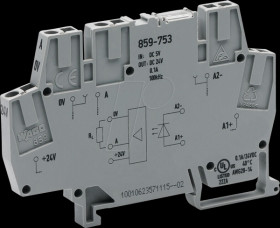 859-753 Optocoupler module, E: 5 V DC, A: 0 … 24 V DC, grey