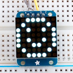 Adafruit Mini 8x8 LED Matrix with I2C Backpack - Ultra Bright White