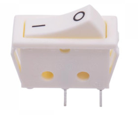 Wyłącznik kołyskowy prostokąt. biały C5N