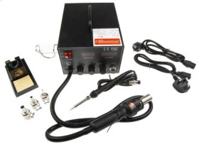 Stacja lutownicza, 2-wyjściowa, 220 → 240V, Typ F — wtyczka Schuko, typ G — brytyjski 3-stykowy, RS PRO +480C