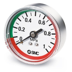 SMC Manometr Męski, Żeńska 1 MPa 0 MPa 42.5 mm R 1/8 in