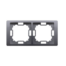 BASIC NEOS srebrny BMRC2/43 Ramka 2-kr. KONTAKT