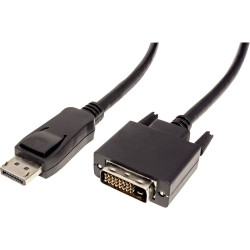Value 11.99.5610 DisplayPort to DVI Adapter Black 2m Shielded Cable