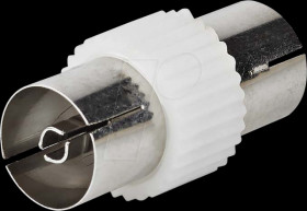 CSGB40941WT Satellite and aerial adapter, IEC (coax) socket &gt; IEC (coax) soc