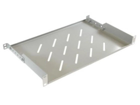 Półka regulowana 19cali 1U głębokość 300mm V RAL7035