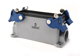 Przyłącze metalowe puste, 24 pin, 16 A, boczne przył. (montaż pow.), ręczne zamknięcia z rolką - plastikowe T0-EBM24GD14