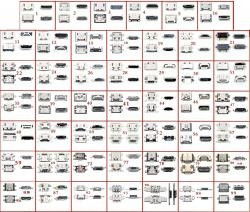 GNIAZDO MICRO USB - ZESTAW 48 SZT RÓŻNYCH GNIAZD (ZLUSB GNMIC-SET48)