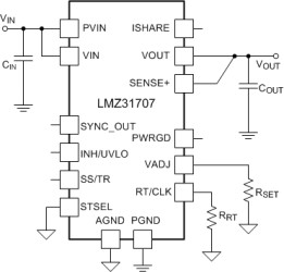 2.95V to 17V, 7A Step-Down Power Module with Current Sharing in 10x10x4.3mm QFN Package