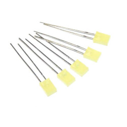 DIODA LED PROSTOKĄTNA 2x5 ŻÓŁTA 45mcd 160st