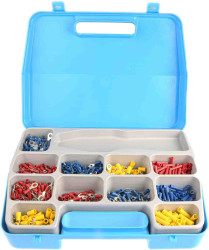 Zestaw końcówek zaciskowych typ: 750 sztuk złącze: Izolowany zacisk RS PRO 0,5mm²→; 6 mm²; zaciski oczkowe,