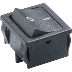 Marquardt 1801.1148 8A IP40 Rocker Switch SPST On-Off Faston Black &quot;I/0&quot;