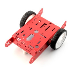 Red chassis 2WD 2-kołowe, metalowe podwozie robota z napędem