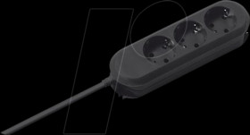 388.171 Steckdosenleiste SMART, 3-fach, Typ F - CEE 7/3, schwarz