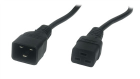 Przewód Zasilający Iec C19 C20 16A - Posac-C19-C20-18 Czarny 1.8M