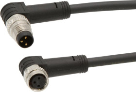 VK03C969 Kabel połączeniowy, 0,3 m, gniazdo M8 3-stykowe kątowe, wtyczka M8 3-stykowa kątowa, 3x0,34 mm², PUR (poliuretan)