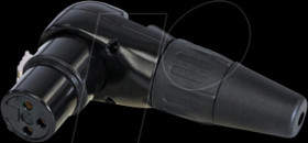 RC3FR-BAG XLR cable socket 3-pin angled, black