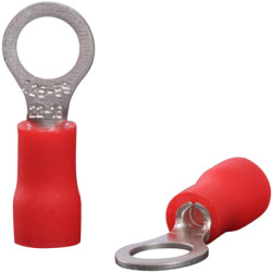 Insulated ring cable lug, 0.5-1.5 mm², 5.3 mm, M5, red, 22C442