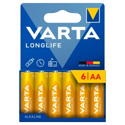Baterie Varta Longlife LR6/AA 4106 (kartonik) - 6 sztuk