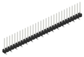 Pin header, 30 pole, pitch 2.54 mm, angled, black, SL10SMD10430Z