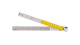 Miara Składana Drewniana 1 M Biało-Żółta 26C005