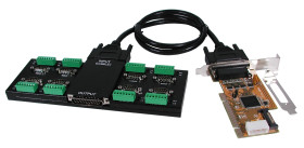 Karta szeregowa, RS232, RS422, RS485, l. portów: 8, magistrala: PCI, Szeregowe