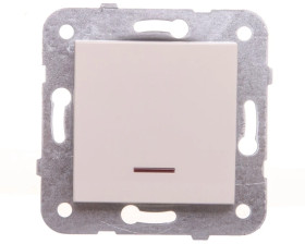 Karre Łącznik 1-Biegunowy Podświetlany, Kolor Krem / 90963719